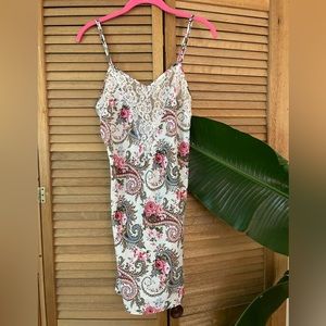 Gold Label Paisley Victorias Secret Night Gown Slip Dress